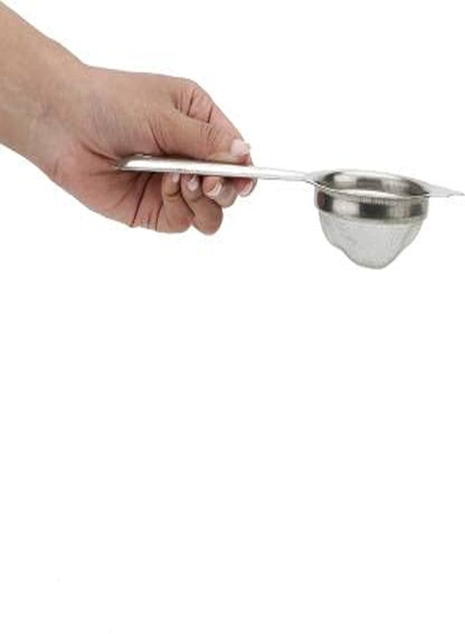 Kitchwish Stainless Steel Tea and Coffee Strainer with Long Handle Durable Mesh Sieve for Kitchen 8.5cm Diameter 24cm Length Silver Pack of 2 - Image 5